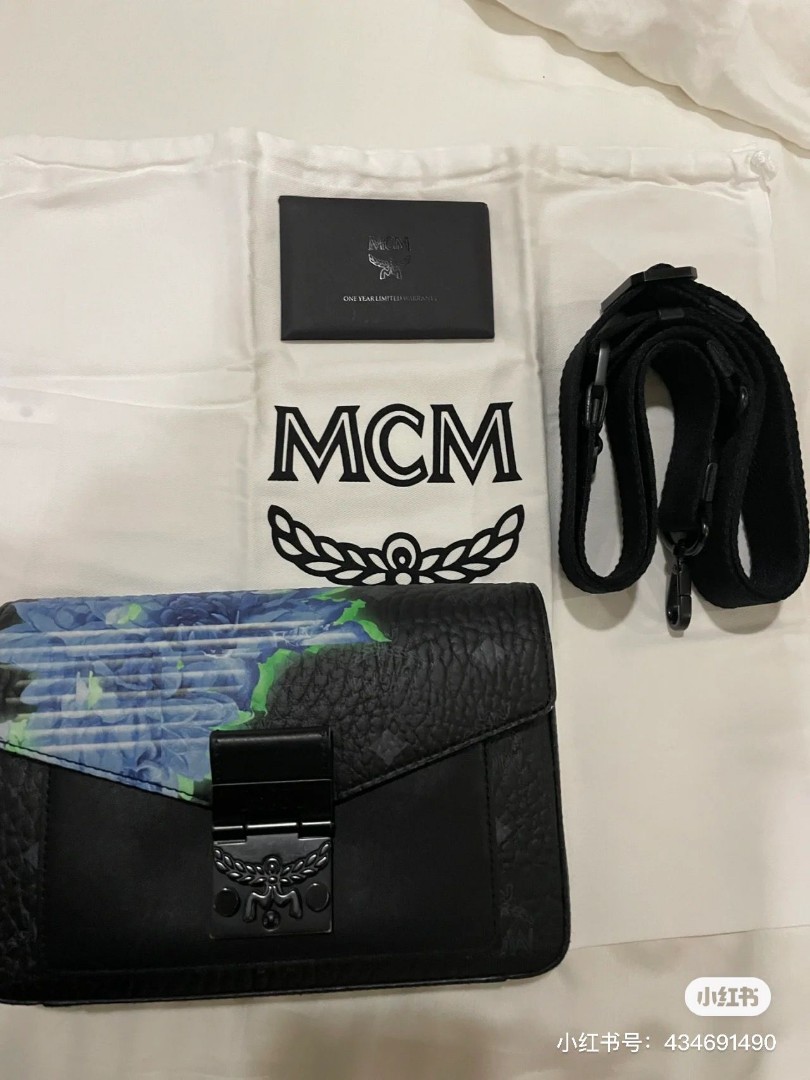 Mcm Millie Tech Flower Visetos Crossbody Bag In Black | ModeSens