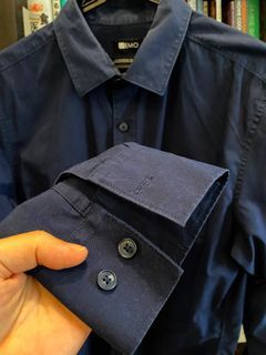 Memo Navy Long Sleeve Shirt M