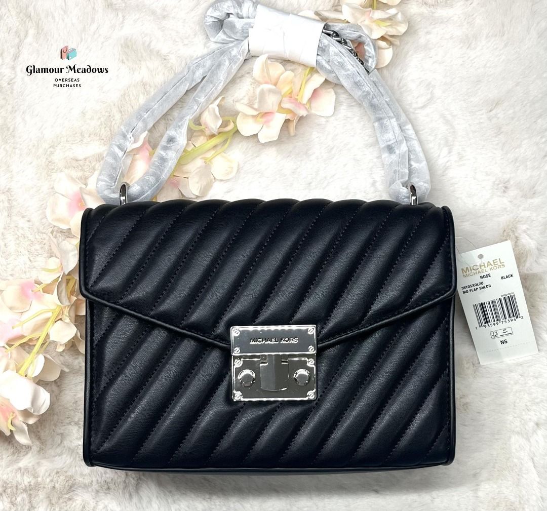 Michael kors rose top medium quilted shoulder bag