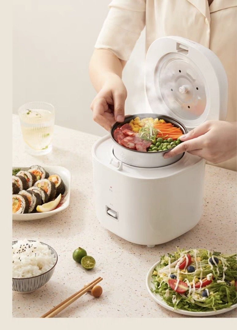 Midea 0.6L 0.8L Portable Mini Rice Cooker with Porridge Function