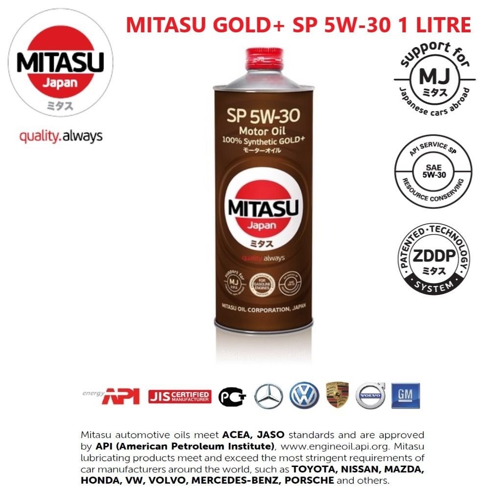 MITASU JAPAN GOLD SP 5W30 FULL SYNTHETIC ENGINE OIL 1 OR 4L, Car ...