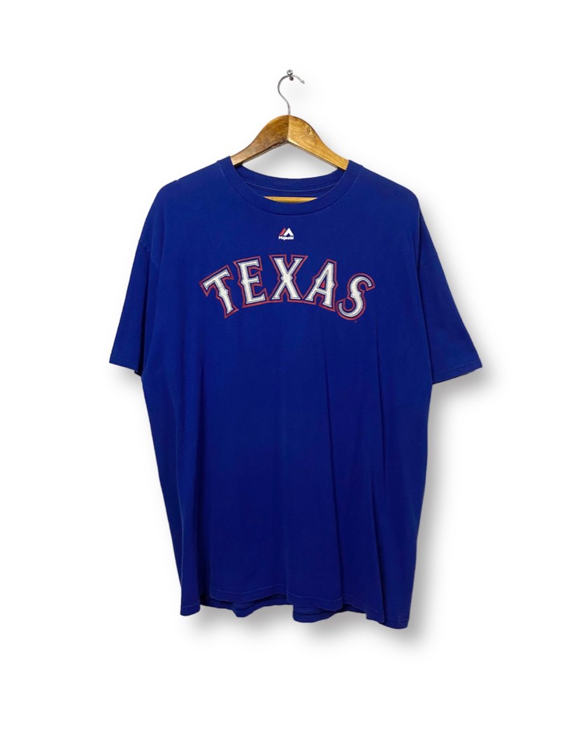 Men's Texas Rangers Royal/Red Solid V-Neck T-Shirt