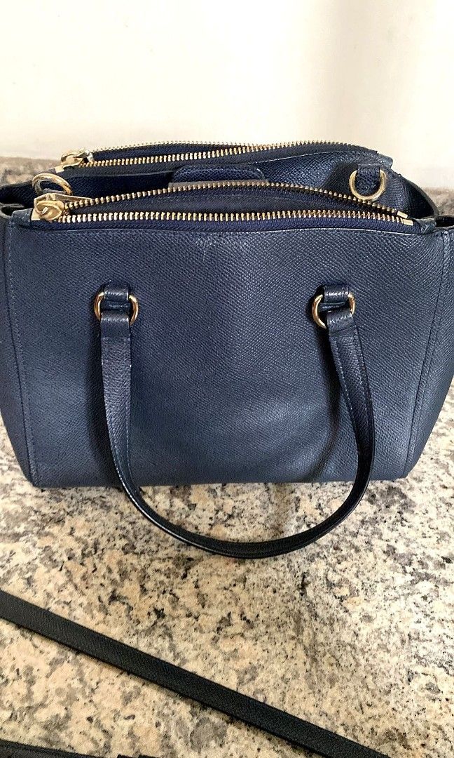 Dark blue coach purse shop