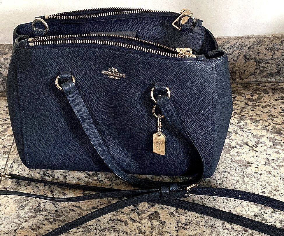 Navy Blue Coach Sling Bag