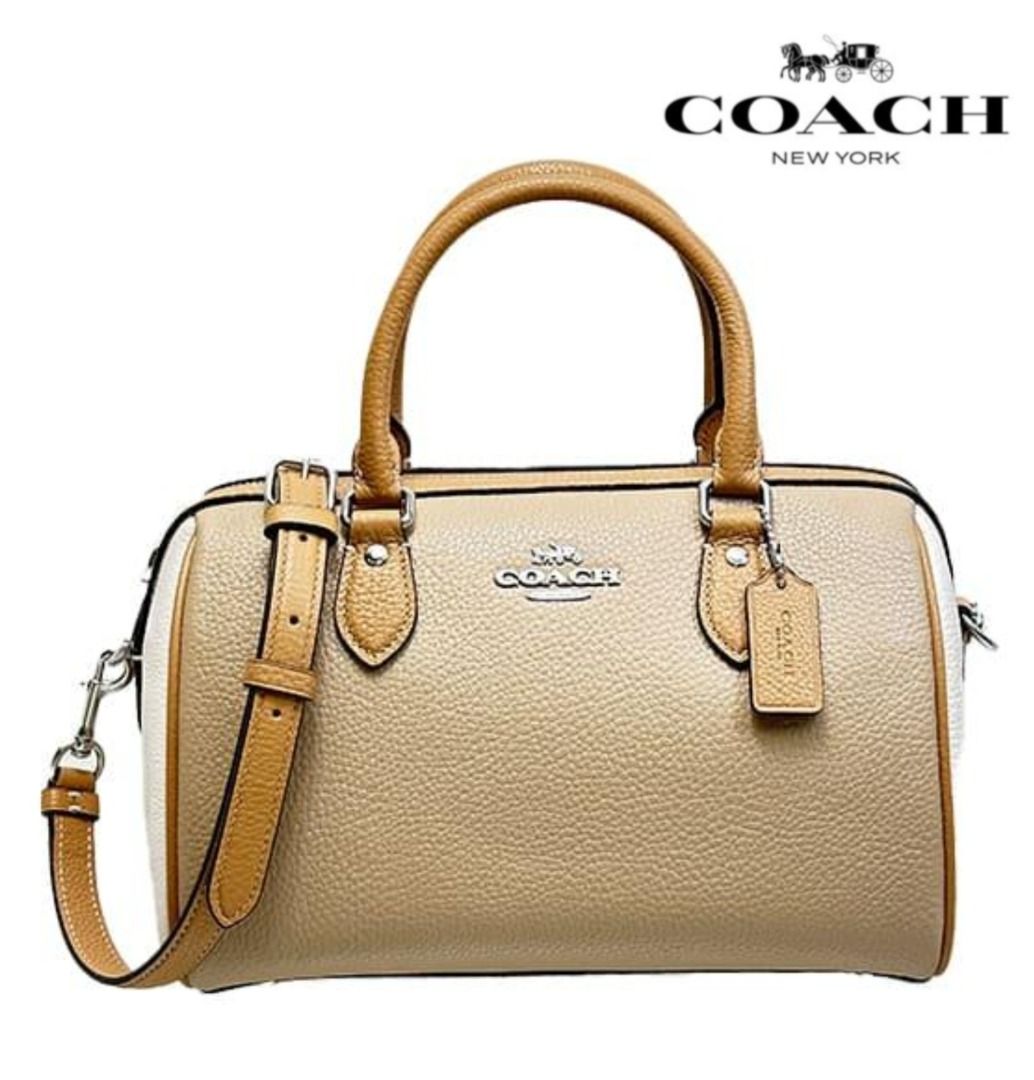 Authentic Coach Mini Rowan Satchel Bag in Navy Blue, Luxury, Bags & Wallets  on Carousell