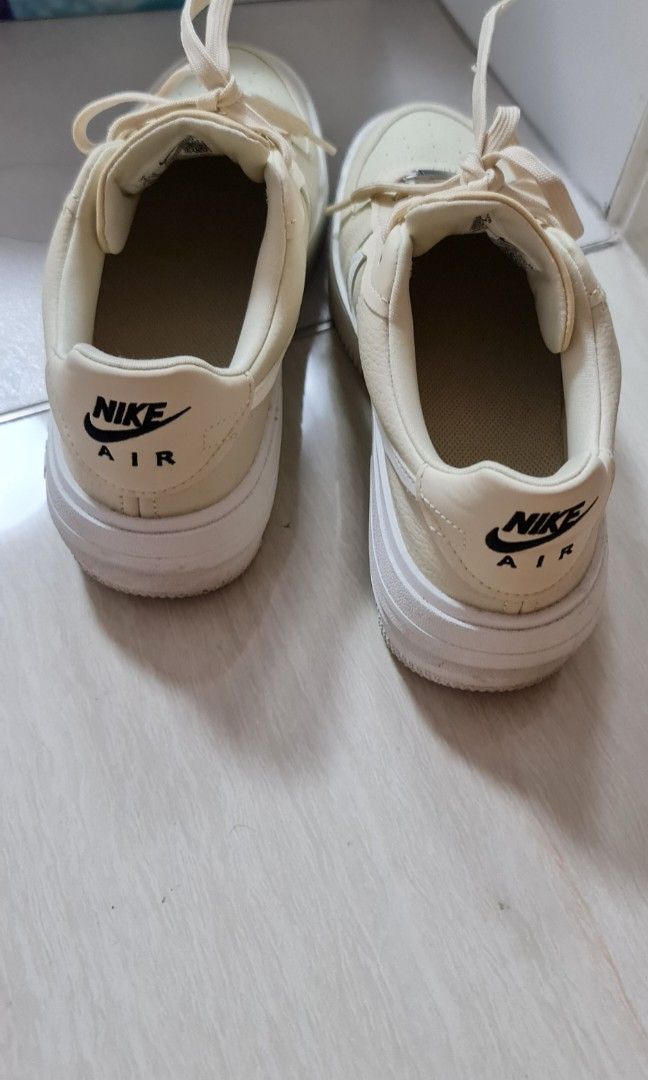 Nike Air Force 1 Beige White Women s Fashion Footwear Sneakers