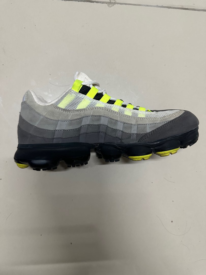Nike Air Vapormax 95 neon volt gray black Men s Fashion Footwear