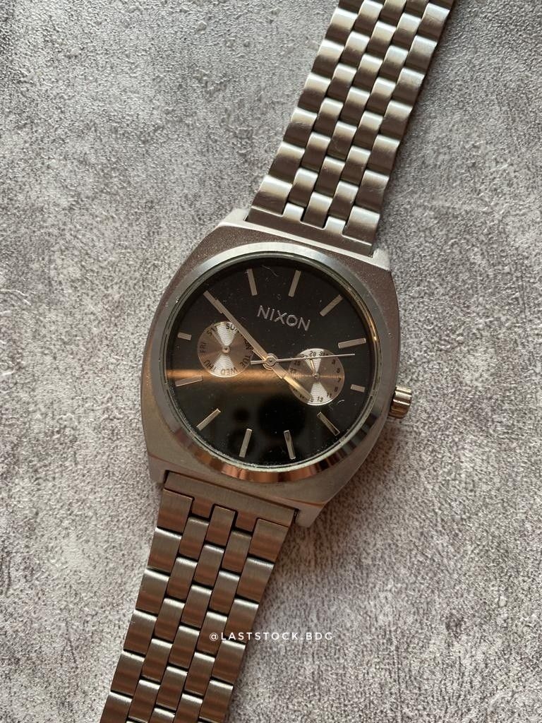 Nixon time teller deluxe silver sale