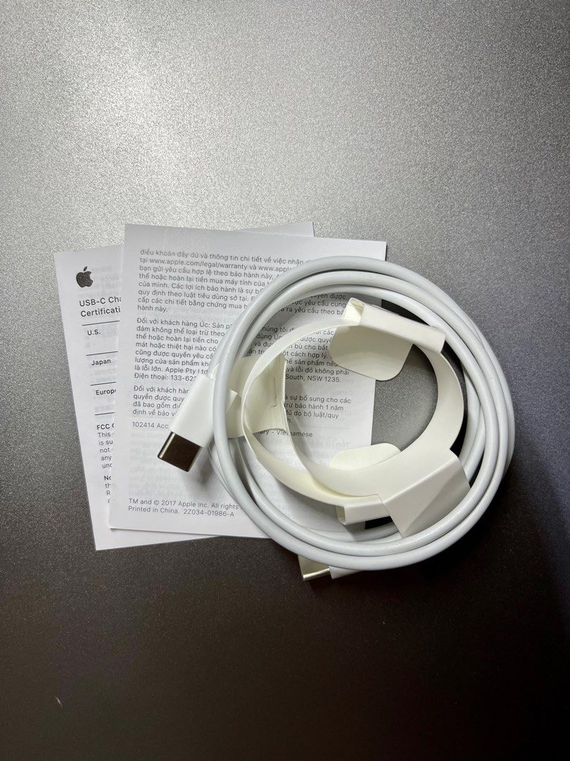Original Apple USB-C Charge Cable (1m) (Category: Chargers & Cables) located in General Trias. Submitted by littlemisstriestosell (Listing ID 1101774858, Image 3). Description: - Original Apple USB-C Charge Cable (1m) - Bought in Beyond the Box - Opened already - RFS: Bought the wrong cable - Original price is 1,190 - Compatible with USB-C devices, including iPad Pro 11 inch, iPad Pro 12.9 inch (3rd generation) - Message me for details .