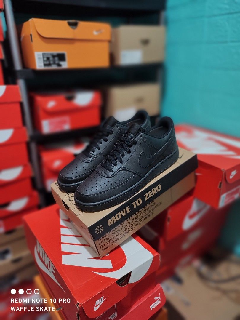 Original/Legit/Authentic NIKE COURT VISION LOW (TRIPLE BLACK) on Carousell