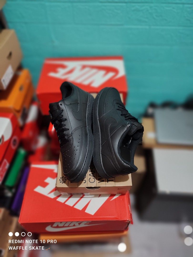Original/Legit/Authentic NIKE COURT VISION LOW (TRIPLE BLACK) on Carousell