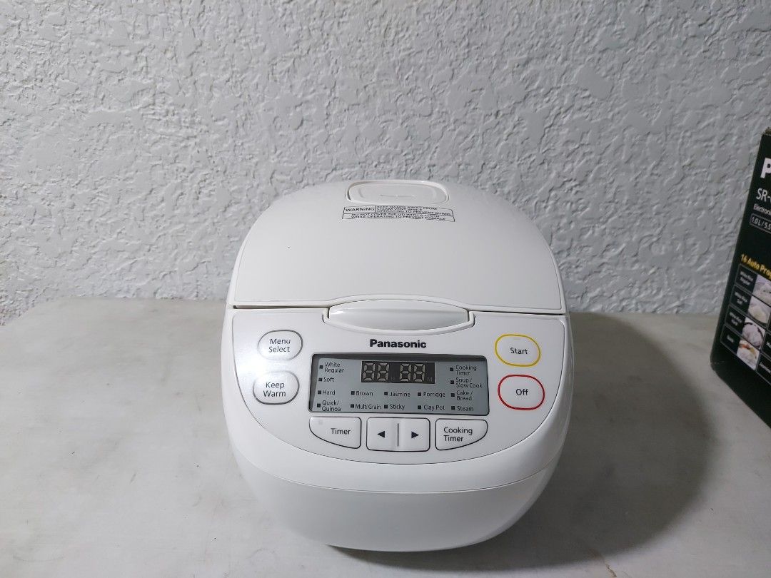 Panasonic White Electric Multi-Cooker Rice Cooker SR-CN108 - The