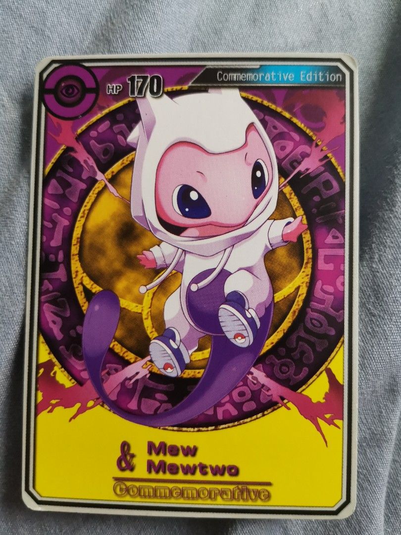 Pokemon card mew mewtwo commemorative edition, Video Gaming, Gaming
