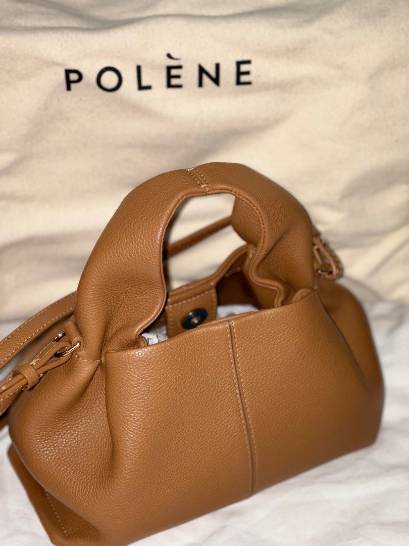 Polene Numero Neuf Mini Camel in Full-Grain Textured Calfskin