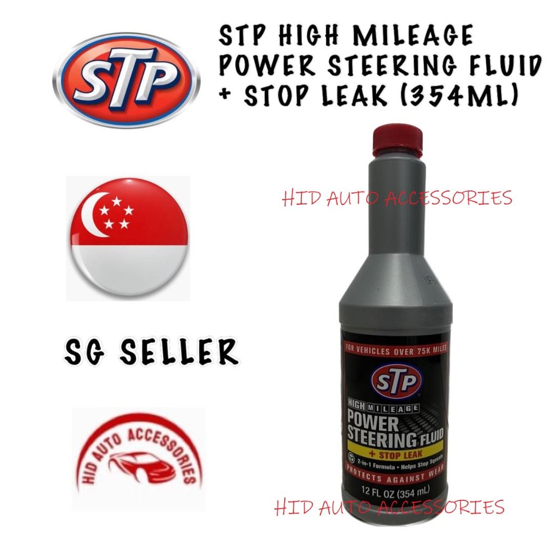 Pre Order) STP Power Steering Fluid  Stop Leak 354ml, Car Accessories,  Accessories on Carousell