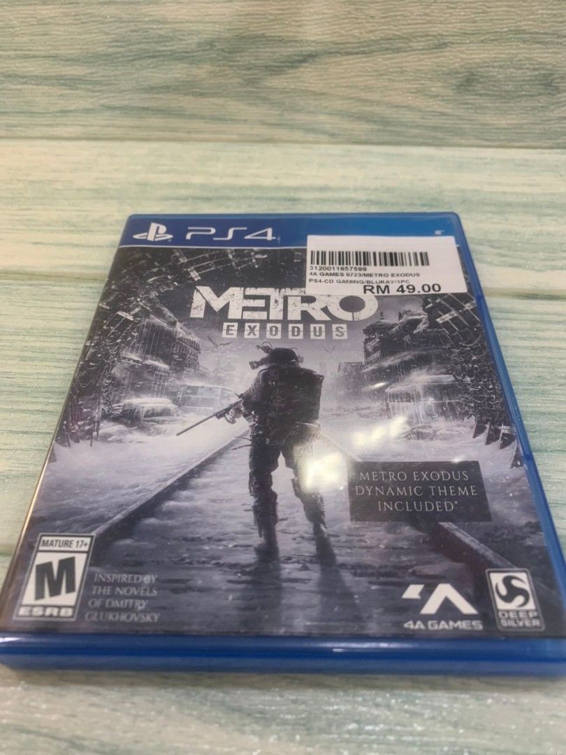 Ps4 Cd Gaming 4A Games METRO EXODUS Bluray Price:Rm49.00, Video Gaming,  Video Games, PlayStation on Carousell