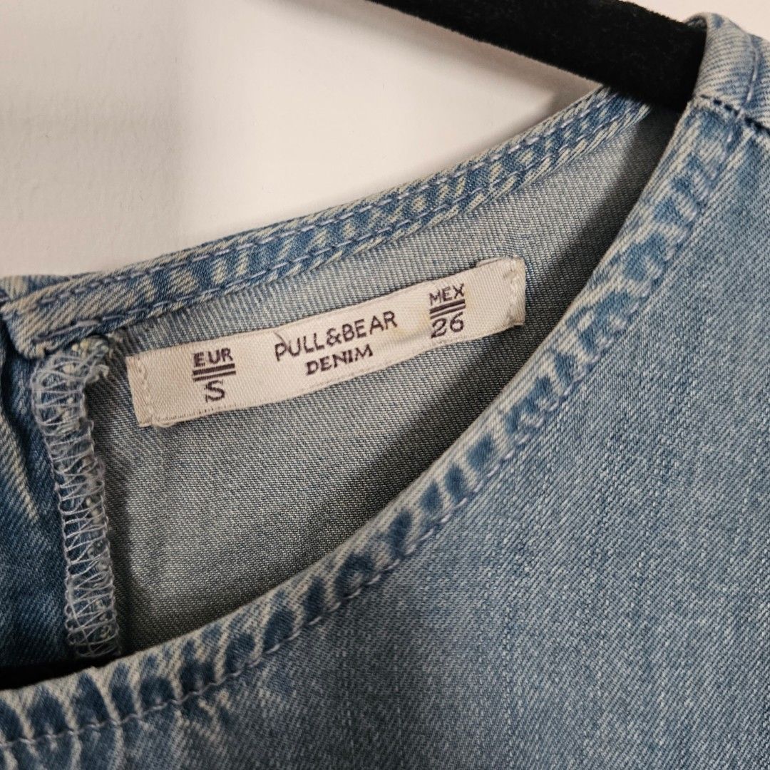 Pull and Bear Blue Denim Dress S Women s Fashion Dresses Sets
