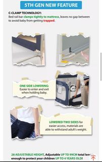 Queen size Bed Guard Railing