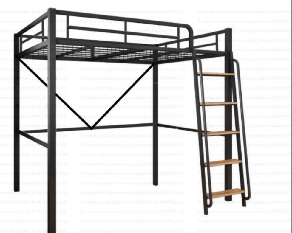 Queen Sized Loft Bed Frame, Furniture & Home Living, Furniture, Bed