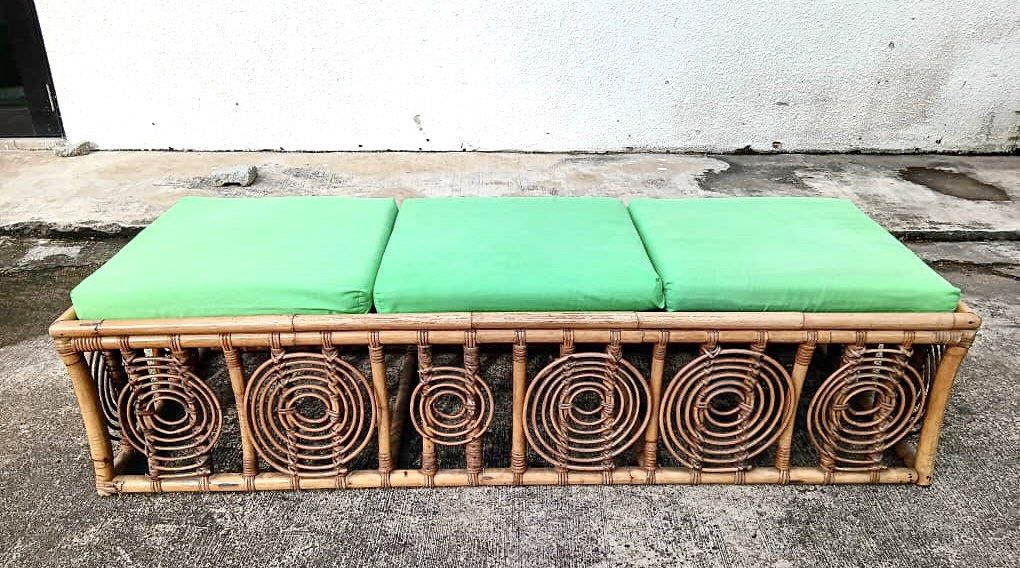 Rattan bench cushion on sale