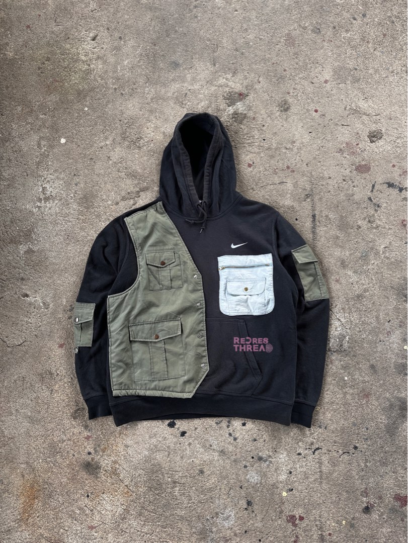 reworked nike hoodie