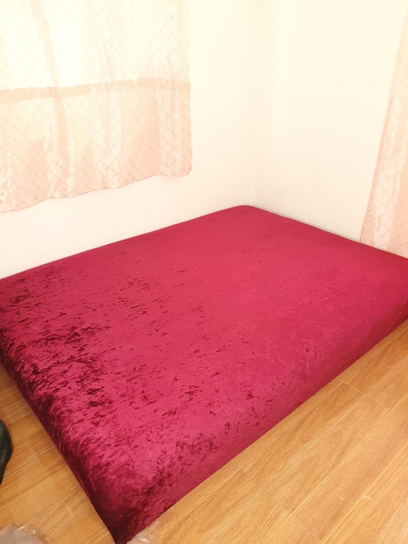 SALE BED DOUBLE SIZE BED GAMUZA MATERIAL MATRESS on Carousell