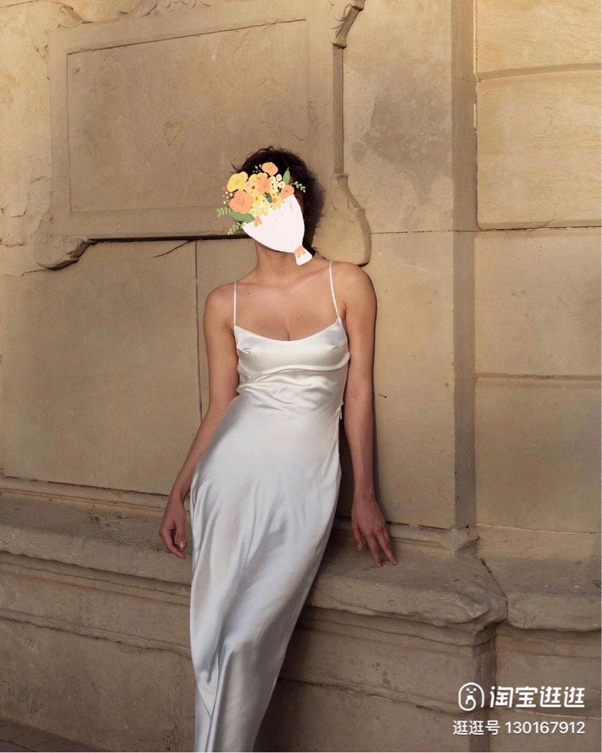 White 2024 silk gown