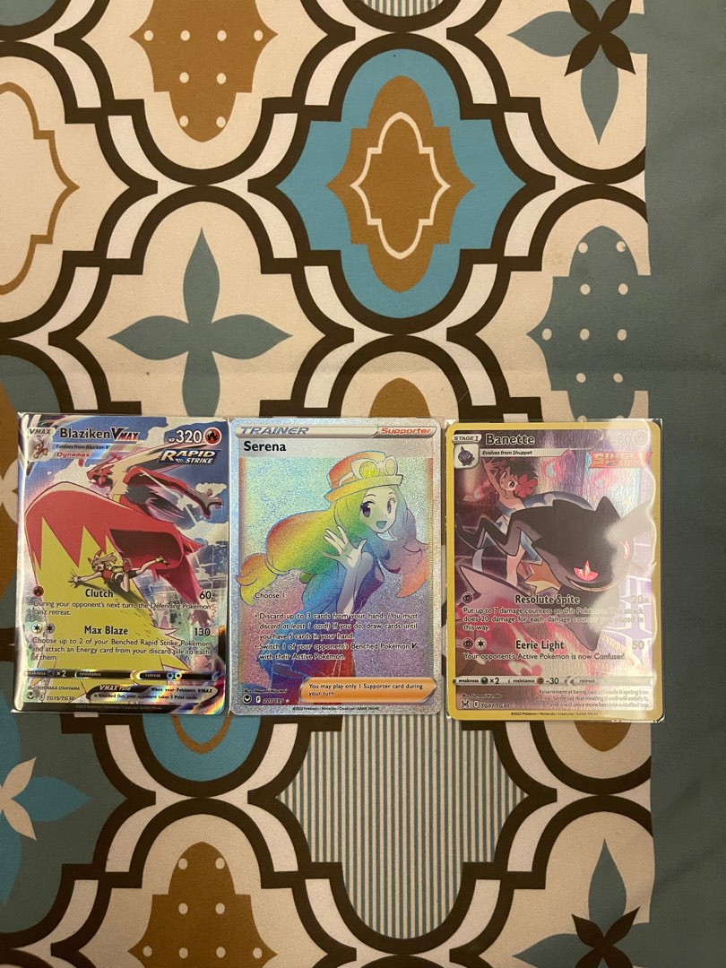 Serena rainbow rare, blaziken vmax, Hobbies & Toys