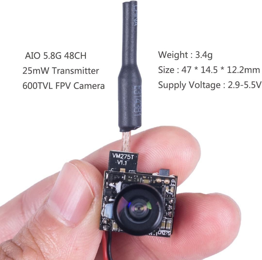SF C01 Micro FPV Camera with 5.8G 48CH 25mW Transmitter and Y Shape Splitter for Blade Inductrix Quadcopter Multiroter Aircraft Model
