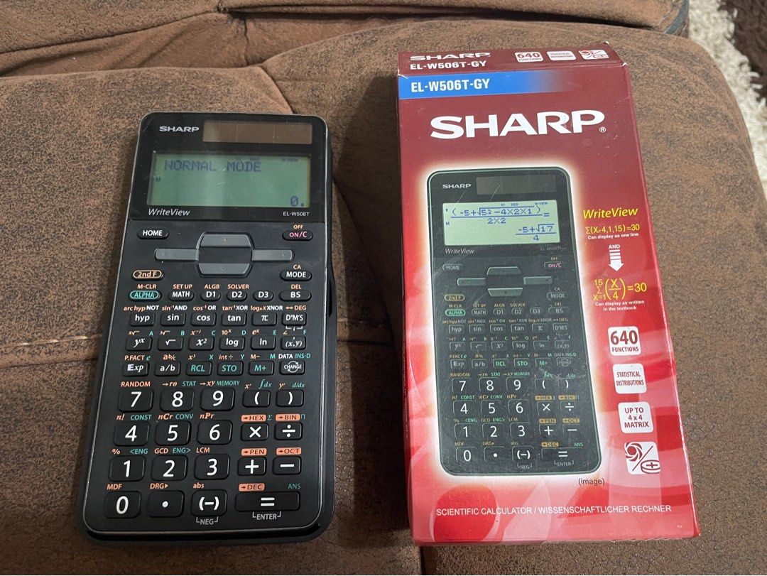 Calcolatrice Scientifica Sharp EL501TWH - 146 Funzioni, Display 10 Cifre, Per Scuola E Ufficio