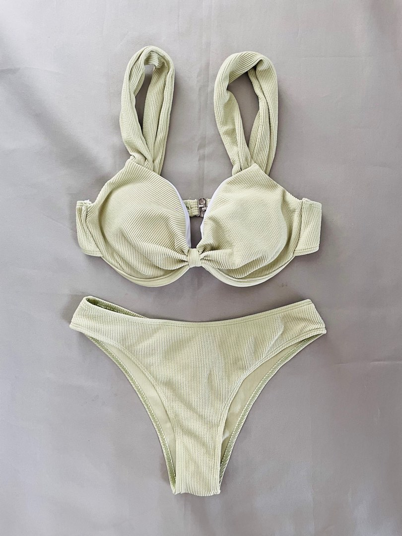 Shein bikini in light green on Carousell