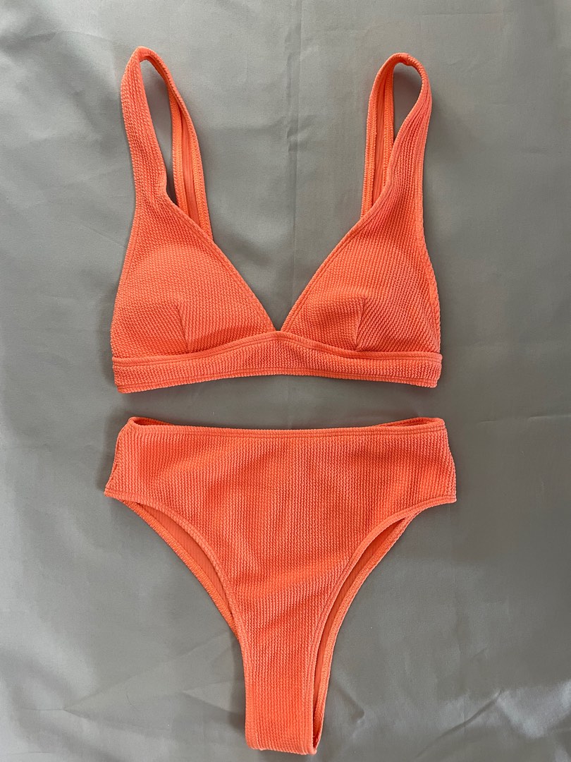 Shein orange bikini on Carousell