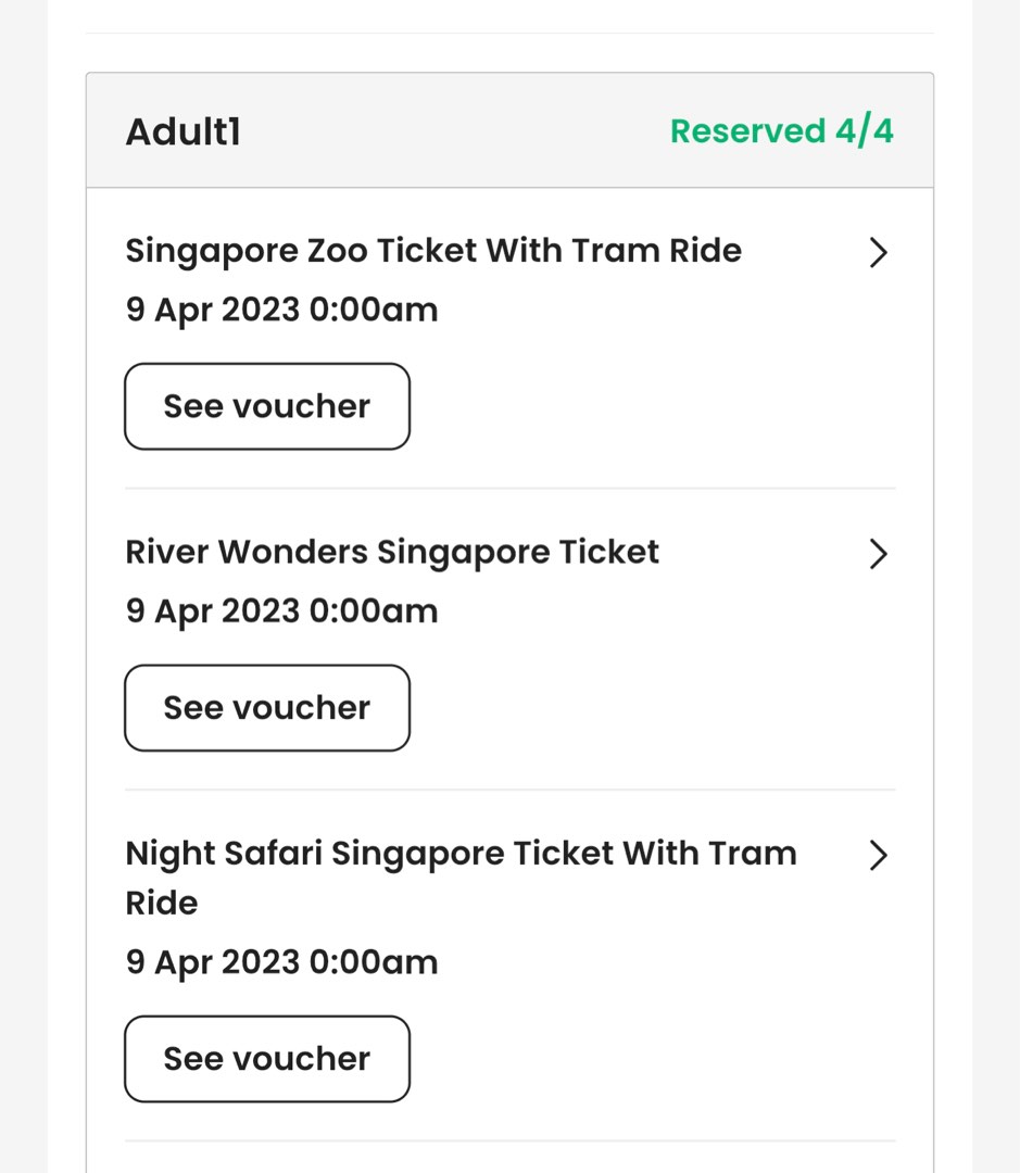 SINGAPORE ZOO RIVER WONDERS NIGHT SAFARI TICKET COMBO, Tickets