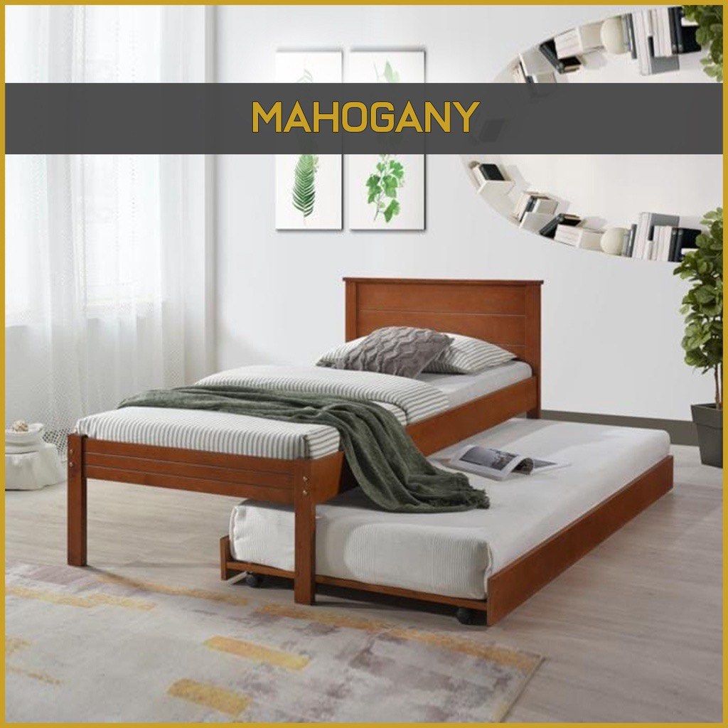 Solid wood pull out bed frame - Single, Furniture & Home Living ...