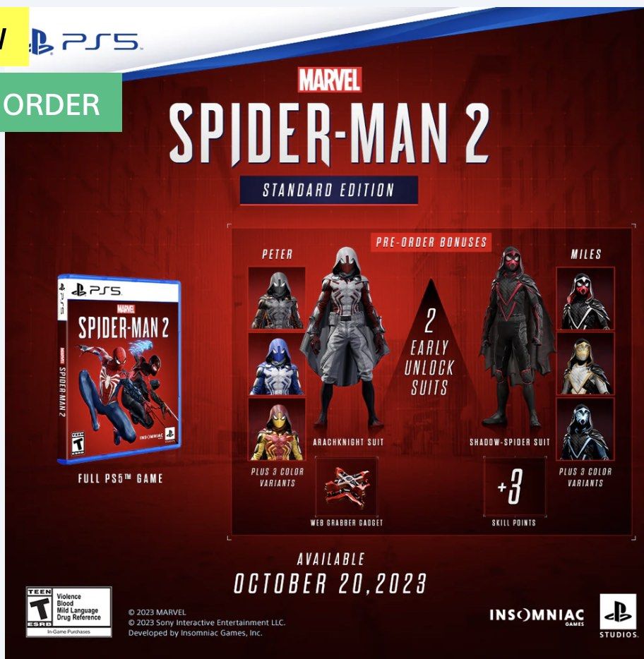 Ps5 standard edition pre order deals