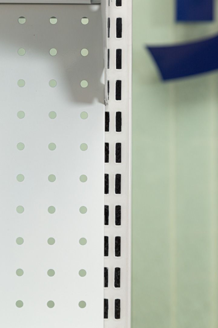 steel racks metal shelves gondola perforated backing, Furniture & Home ...