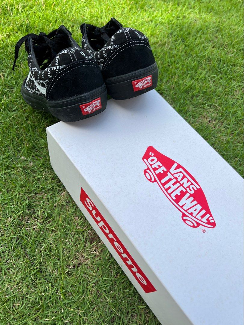 Vans Supreme x Old Skool Pro 'Logo Pattern - Black