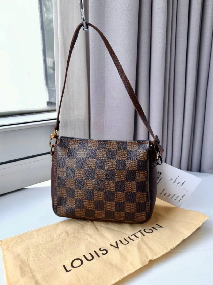 Jual tas pouch original lxxis vuitton damier ebene trousse