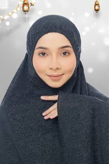 Telekung Siti Khadijah Deco Hana Black M L