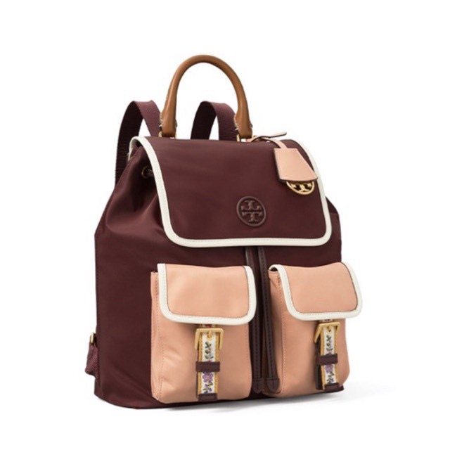 Perry nylon 2025 printed flap backpack