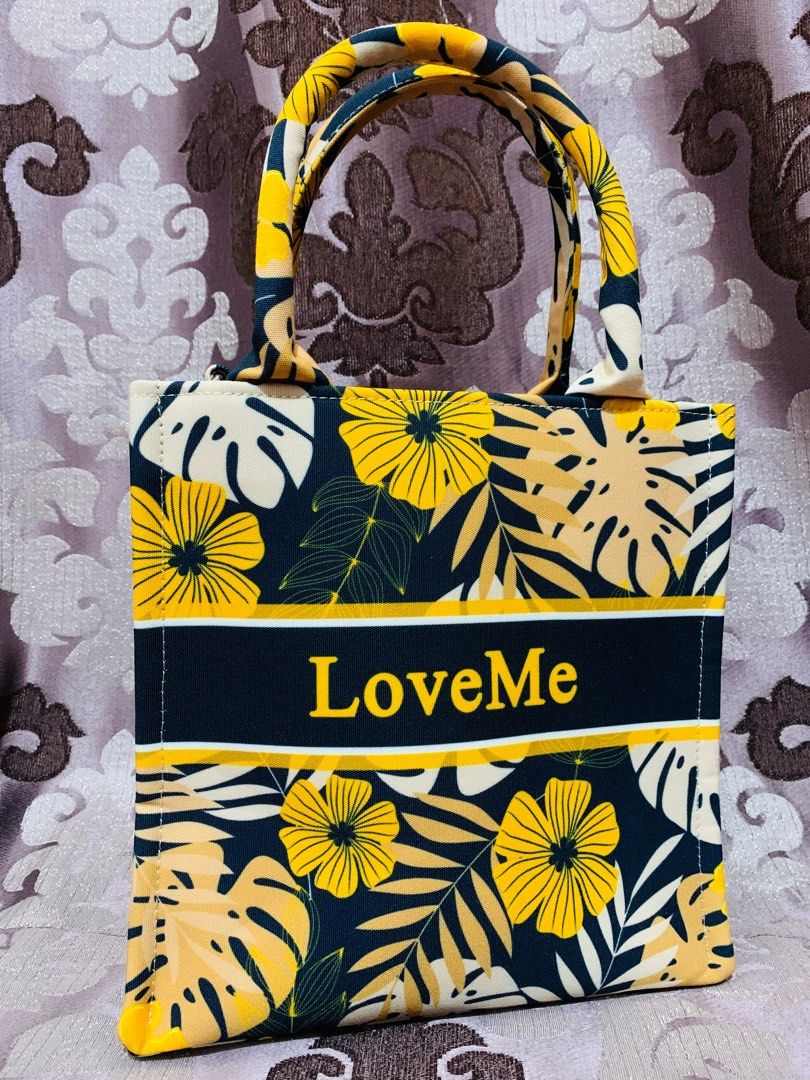 TOTE BAG HAND BAG SLING BAG CUSTOMIZED FREE ADD NAME INITIAL FOR