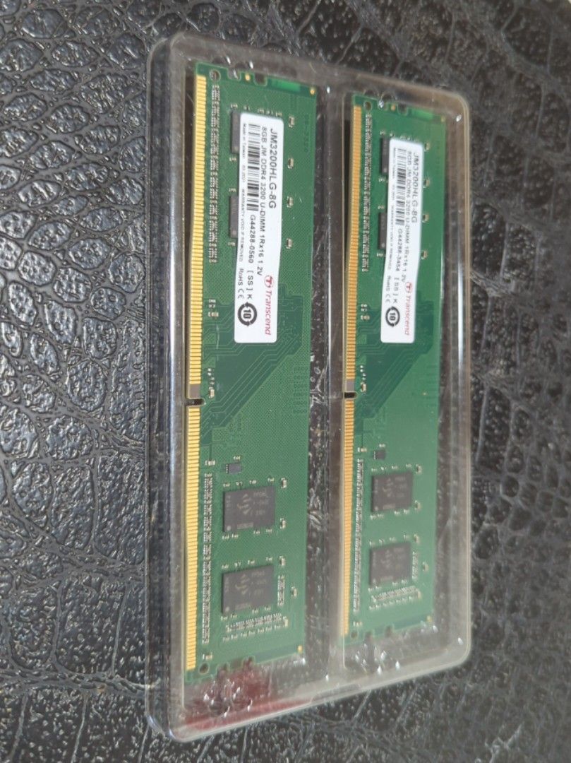 Transcend 2x8GB 3200Hz RAM (JML3200HLG-8G), Computers & Tech, Parts ...