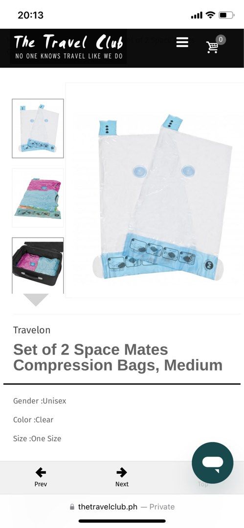 Travelon compression bags 2025
