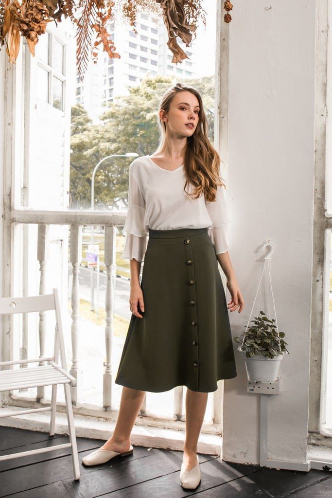 Olive green sale skirts 2019
