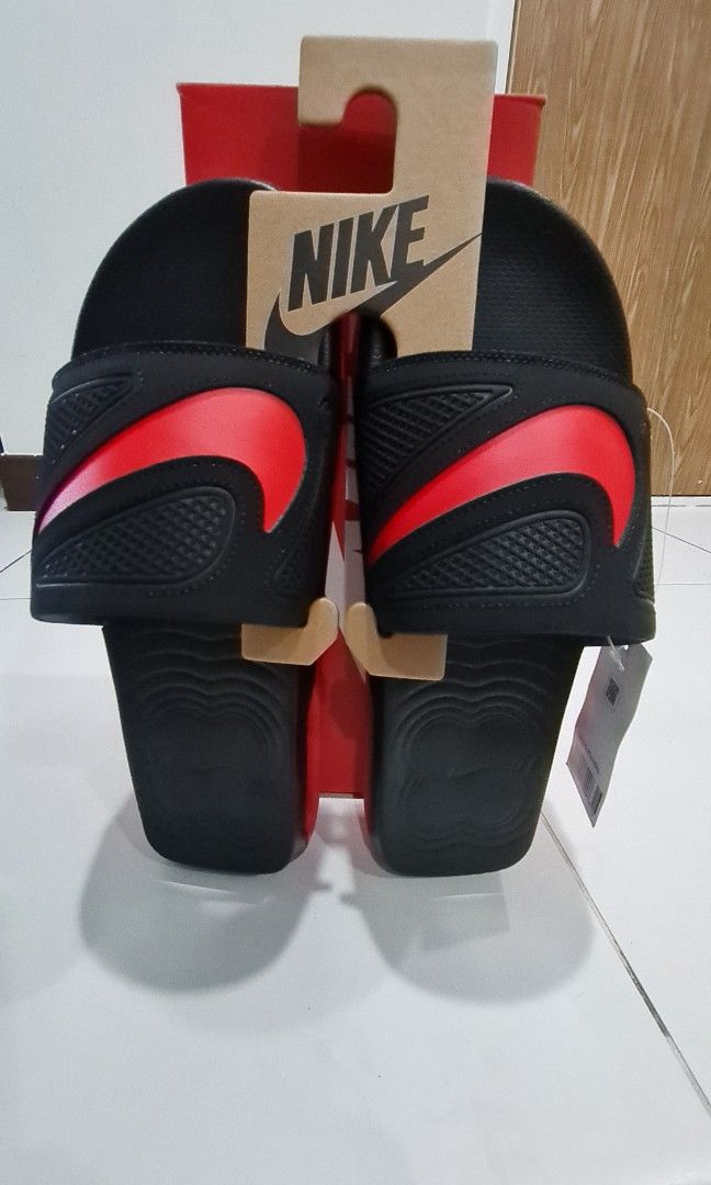 Nike Men's Air Max Cirro Slide Sandals DC1460-002 Black/University Red