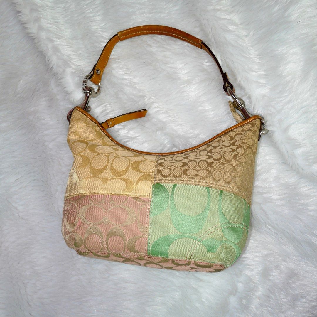 Vintage Coach Pastel Signature Patchwork Handbag On Carousell