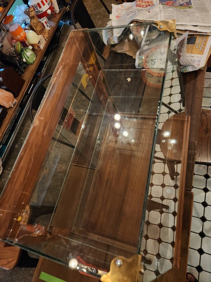 Vintage Glass display Table Top, Furniture & Home Living, Furniture, Shelves,