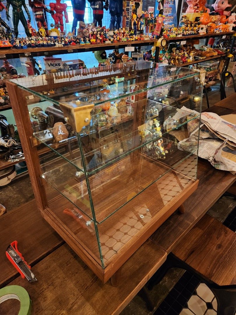 Vintage Glass display Table Top, Furniture & Home Living, Furniture, Shelves,