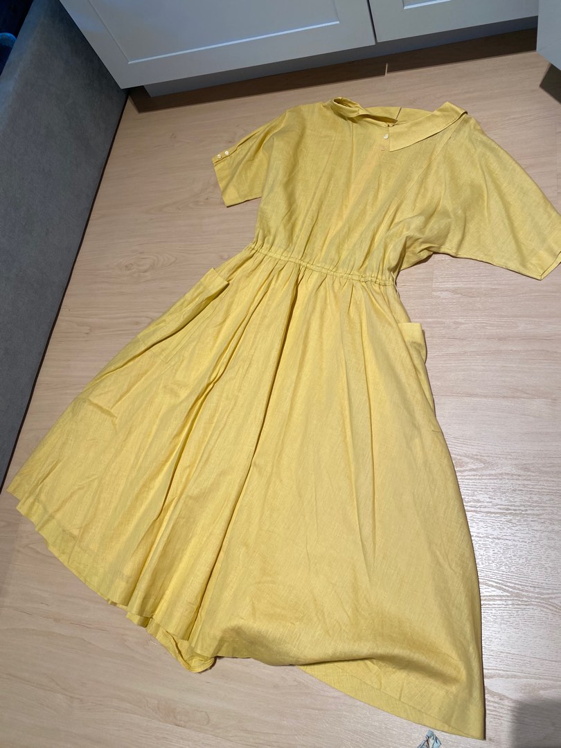 Casual light yellow dresses on sale