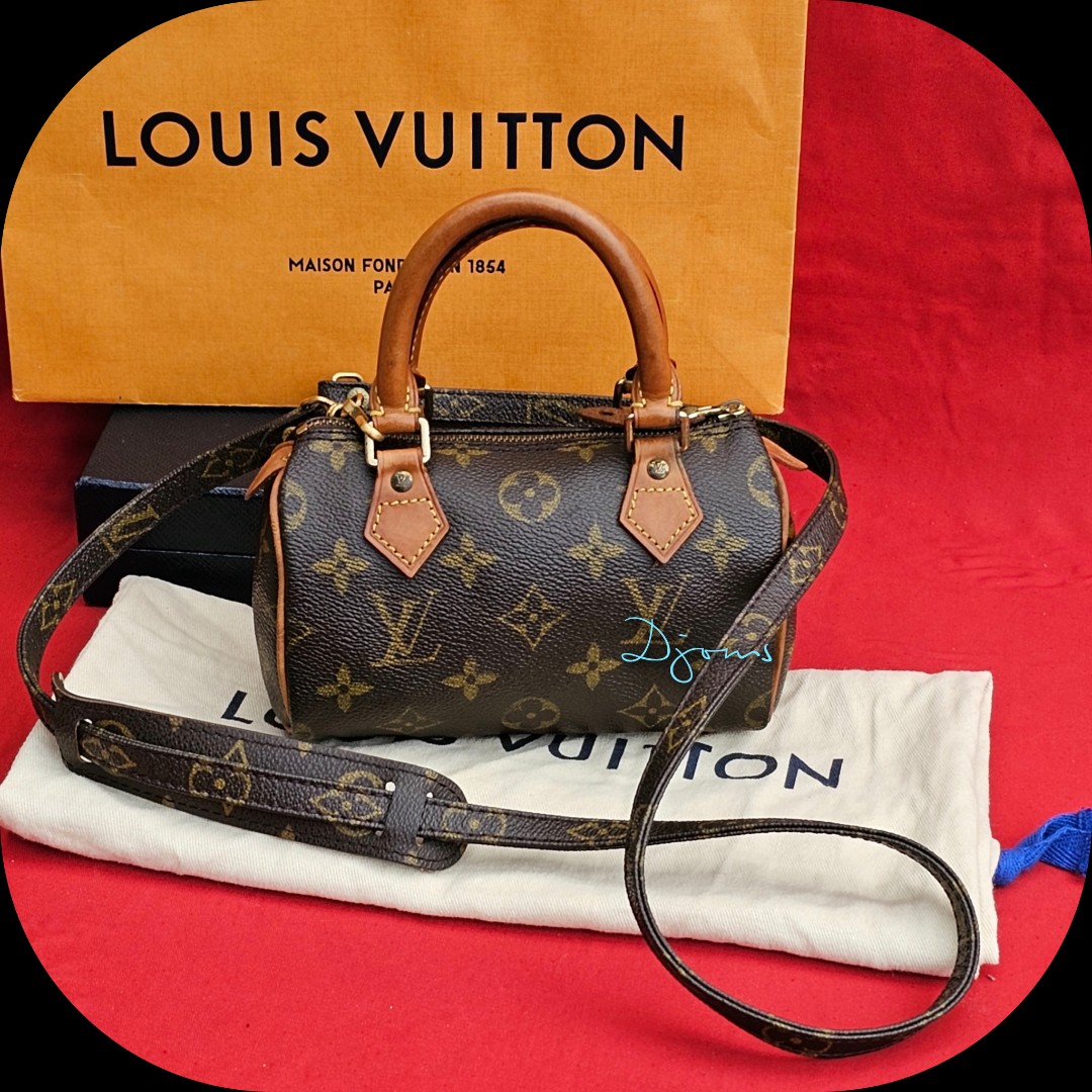 Authentic Louis Vuitton Nano Speedy Denim Blue, Luxury, Bags & Wallets on  Carousell